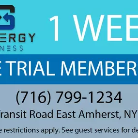 Synergy Fitness - Free 7 Day Guest Pass - Personal Training & Fitness Gym in East Amherst NY - 14051