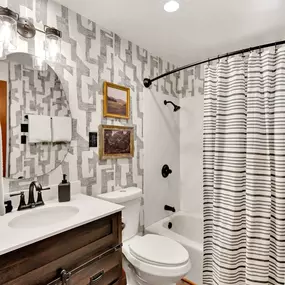 If you’re on the hunt for wallcoverings in Arizona that make a statement, this beautiful transformation by The Wallpaper Co. is the inspiration you need. The patterned wallpaper adds a fresh, contemporary edge, complementing the rustic vanity and clean white finishes. Transform your space with wallcoverings that do more than decorate.