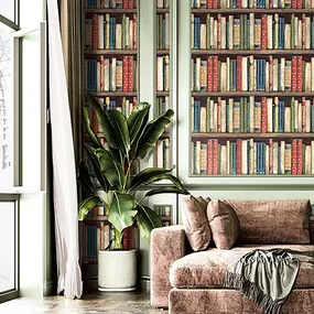 Step into style with The Wallpaper Co, your go-to wallpaper store for standout designs that tell a story. This bookcase print adds charm and character to any room, creating the feeling of a cozy library nook without needing the shelves. It’s playful, clever, and perfectly tailored to bring personality into your space.