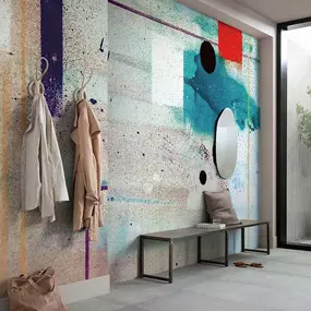 The Wallpaper Co. brings this entryway to life with a bold, artistic statement that immediately captures attention. Our expert wallpaper installation ensures every line, colour splash, and abstract shape flows seamlessly, transforming a simple wall into an immersive experience. It’s creativity that you can live in, flawlessly applied and full of personality.