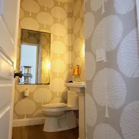 The Wallpaper Co – Scottsdale showcases this chic, nature-inspired designer wallpaper featuring soft tree motifs for a calming and sophisticated effect. Perfect for smaller spaces, their wallcoverings Arizona collection proves that great design can make even compact rooms feel elevated.