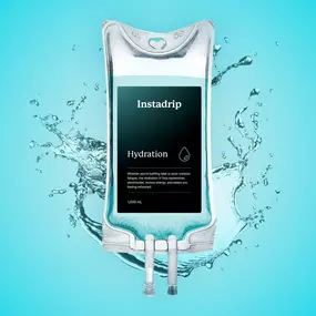 Instadrip Dehydration IV therapy bag for fast rehydration and electrolyte replenishment.