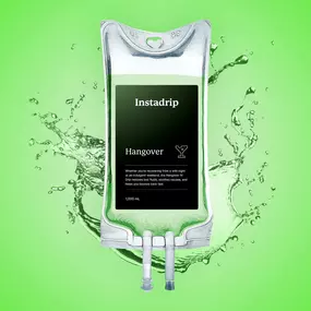 Instadrip Hangover IV therapy bag for fast hydration, nausea relief, and recovery.