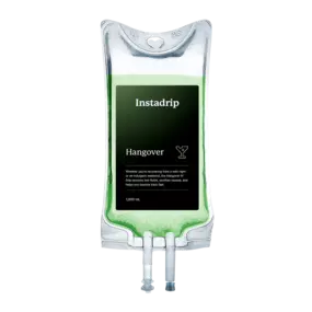Instadrip Hangover IV therapy bag for fast hydration, nausea relief, and recovery.