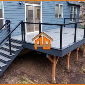 Trex Composite Deck With Black Railings