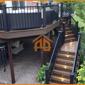 Trex Composite Deck With Black Railings