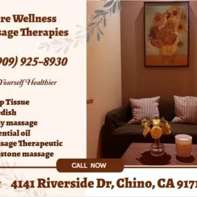 Our traditional full body massage in Chino, CA
includes a combination of different massage therapies like 
Swedish Massage, Deep Tissue, Sports Massage, Hot Oil Massage
at reasonable prices.