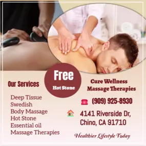 The full body massage targets all the major areas of the body that are most subject to strain and
discomfort including the neck, back, arms, legs, and feet. 
If you need an area of the body that you feel needs extra consideration, 
such as an extra sore neck or back, feel free to make your massage therapist aware and
they will be more than willing to accommodate you.