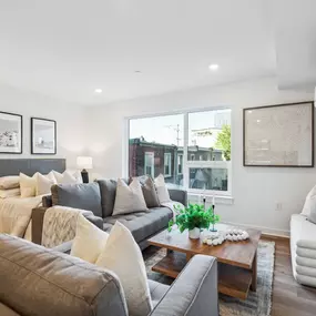Stylish bedroom and living area