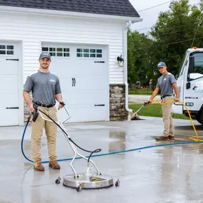 Pristine Clean Employee Concrete Pressure Washing and Sealing