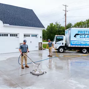 Pristine Clean Employee Concrete Pressure Washing and Sealing