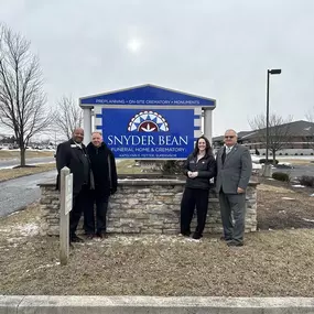 Sign & Staff
Snyder Bean Funeral Home & Crematory 
890 Isabel Dr, Lebanon, PA 17042