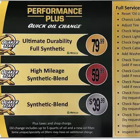 Bild von Performance Plus Quick Oil Change