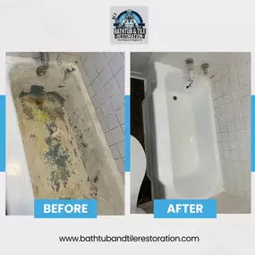 Bathtub and tile restoration Before and after project #23