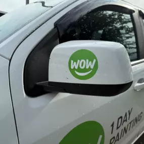 We recently added vehicle graphics to this truck for WOW 1 Day Painting. They are a professional painting company located in Loveland. We added several vehicle decals  to the hood, front and rear doors, rear fenders and tailgate. We even added their logo to the side mirrors. If you're looking to get your business name in front of drivers, we can help!