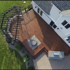 Custom Deck with pergolas in New Jersey