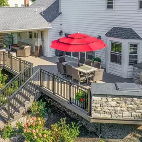 Covered deck with outdoor kitchen in New jersey