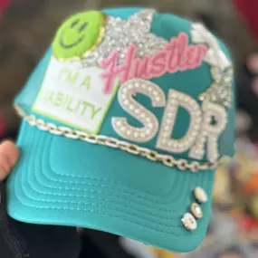 supporting other small businesses - made a trucker hat with business details