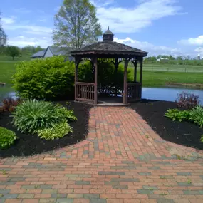 Working with fellow family-owned business, Kaufman Mulch in Millersburg, allows Steven to offer a wide selection and trusted quality. He guides homeowners and business owners to select the color and shred to best complement any building.