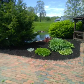 Working with fellow family-owned business, Kaufman Mulch in Millersburg, allows Steven to offer a wide selection and trusted quality. He guides homeowners and business owners to select the color and shred to best complement any building.