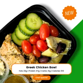 LunaFit Fresh Altamonte Springs and Orlando healthy meal prep and delivery featuring High Protein, Low Fat Greek Chicken Bowl