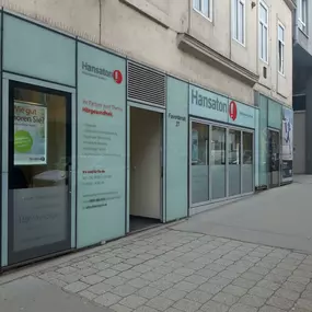 Hansaton Hörkompetenz-Zentrum Favoritenstraße 27, Wien Wieden von links kommend