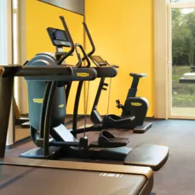 Fitness Area at newly build hotel Adagio Access Brussels Airport. The fitness area is illuminated by daylight and has all the equipment for a good workout.