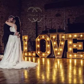 DJ Wedding Disco rustic love letters