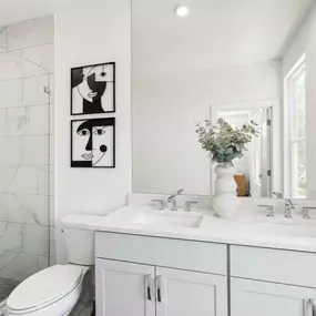 Luxurious primary bathroom