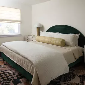 Bedroom with expansive windows