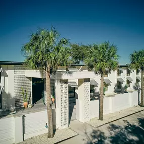 Front view of the PARKER apartment complex