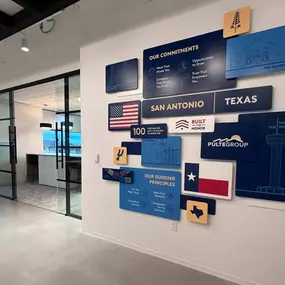 History Wall of Pulte Homes San Antonio Office