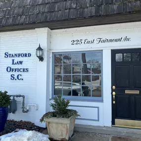 Front door outside of office