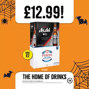 £12.99 on selected 10 pack beers.