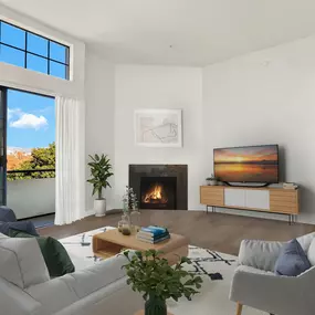 Living Room with Fireplace