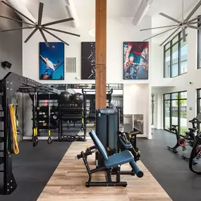 24-hour fitness center with TRX equipment at Camden West Nashville apartments in Nashville, TN