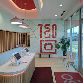 Vertical photo of the south congress lobby for Tso Chinese Takeout & Delivery