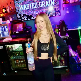 Bartender at Wasted Grain night club in Old Town Scottsdale