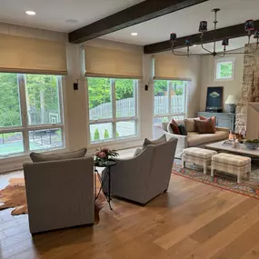 Motorized Woven Roman Shades