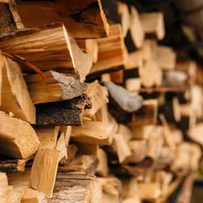 Our seasoned wood is cut and air-dried to reduce moisture content for a longer, cleaner burn. Wood is cut small for fireplaces, but other sizes are available upon request.