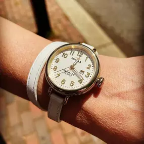 The Shinola “Birdy” with the double wrap band is a great idea for a Mother’s Day gift.