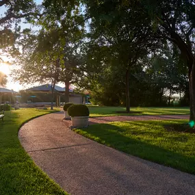 Community walking trail in Texas active adult community by Del Webb