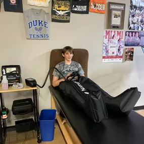 Our NormaTec Muscle Recovery System is a portable leg compression system designed for elite athletes!