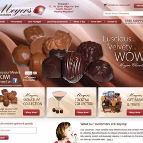 Website Design– Meyers Chocolates