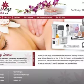 Website Design– Effleurage Day Spa