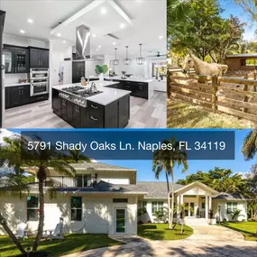 5791 Shady Oaks Lane Naples, FL 34119 in Oakes Estates. 5900 sq ft 6 bed 7 bath on 2.5 acres.