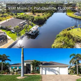 9332 Miami Circle E Port Charlotte, FL 33981. Gulf Access with a New Canopy & 600lb boat lift in this upgraded 3 bedroom 2 bath 2100 Sq Ft home.