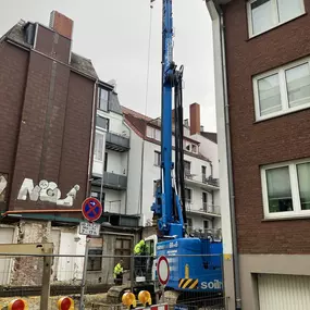 Beengte Platzverhätnisse in der Bremer Neustadt, für uns kein Problem