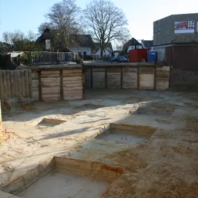 Sparkassenneubau Bremen-Lesum
Diverse Verbauarten: Berliner-Verbau, Bohrpfahlwand, Unterfangung