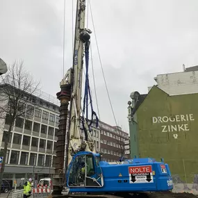 Faulenstraße Bremen - Trägerbohlwandverbau / Berliner-Verbau zur Erstellung eines Neubaus